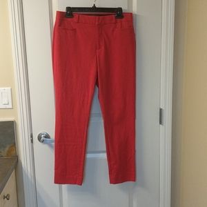 Red crop Banana Republic pants NWOT